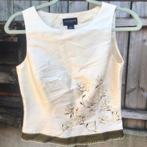 Ann Taylor Cream Floral Women's Top